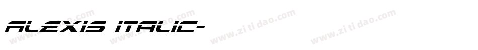 Alexis Italic字体转换